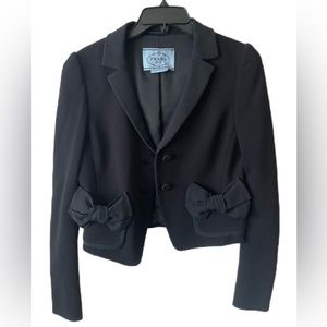 Prada Black Bow Blazer